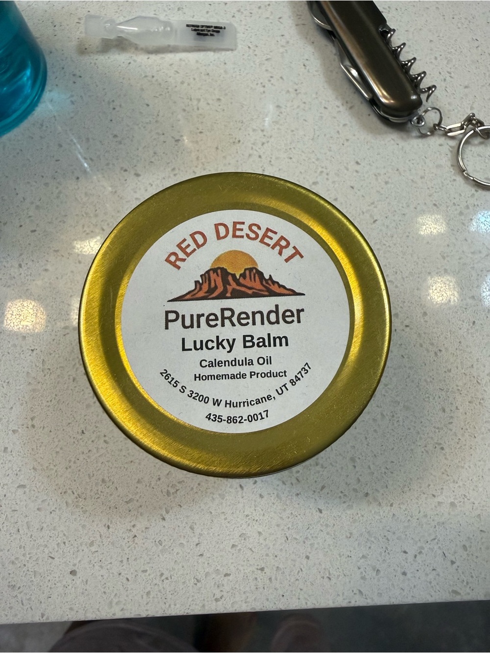 PureRender Lucky Balm - Gold Tin - Calendula Oil Moisturizer